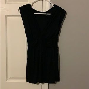 Short sleeve black blouse